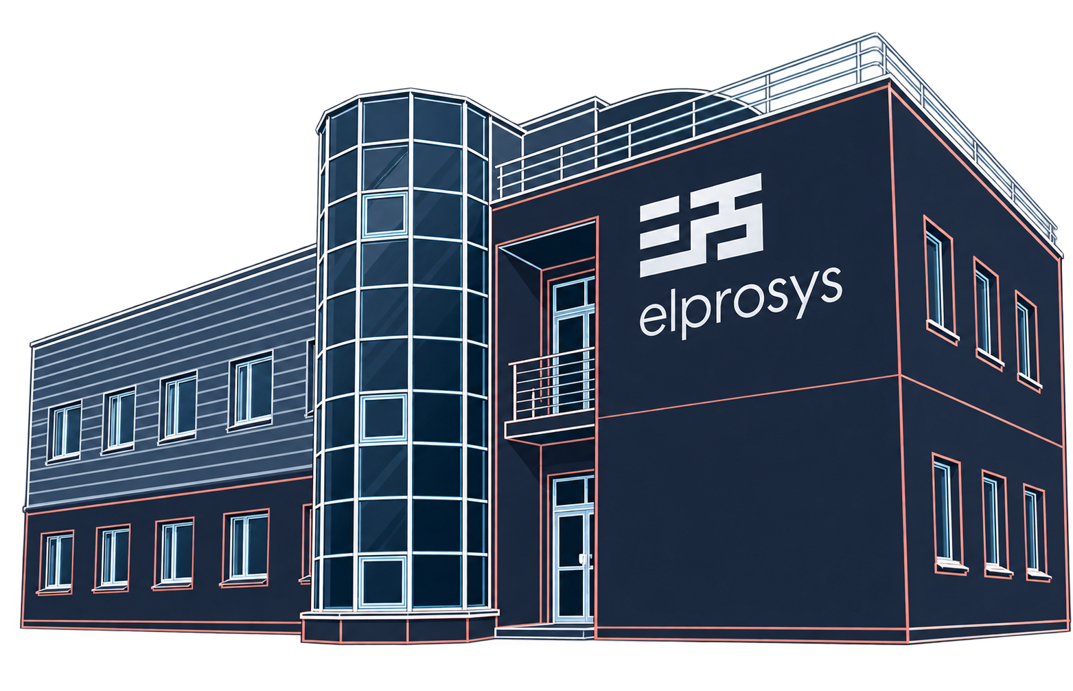 Architectural sketch of Elprosys headquarters